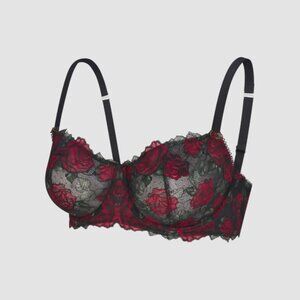 ❤️ SOLD OUT in this size! Savage X Fenty Les Roses Lace Unlined Balconette Bra